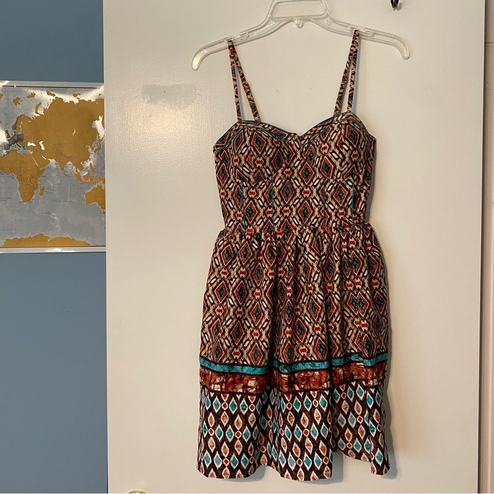 Brown strappy dress